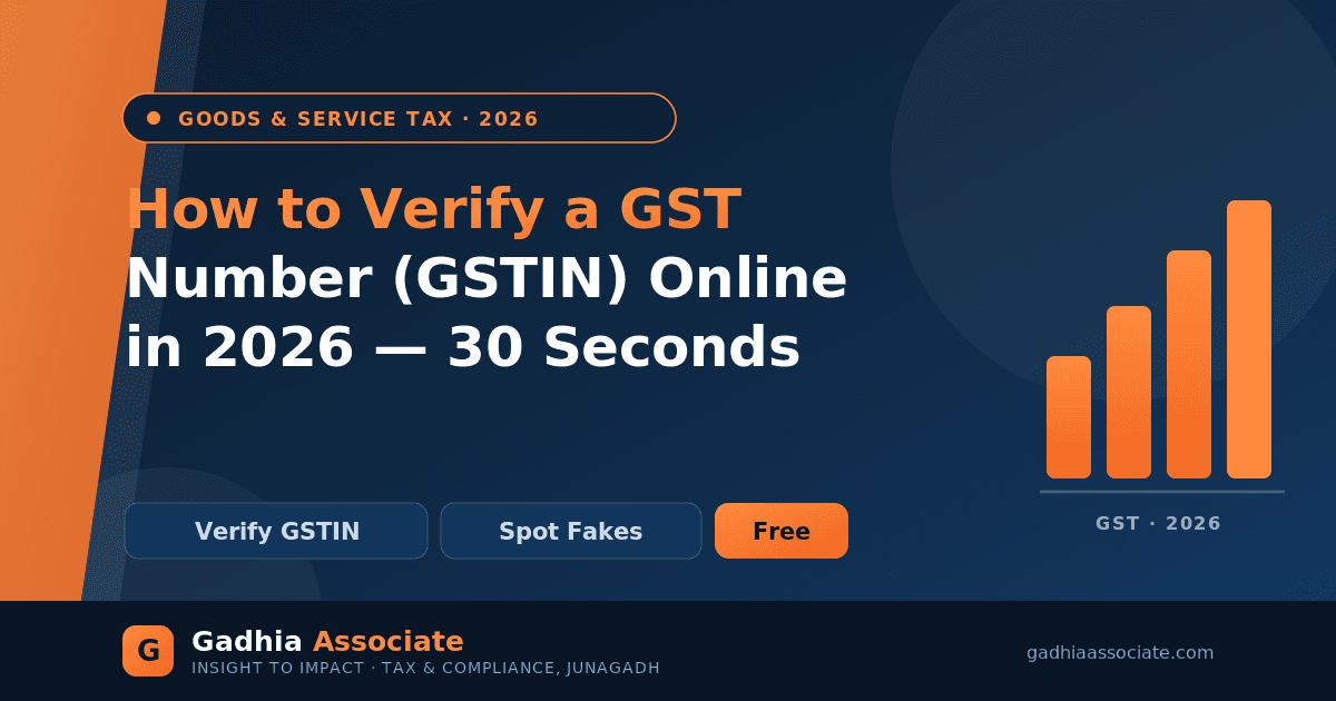 How to Verify a GST Number/GSTIN 2026